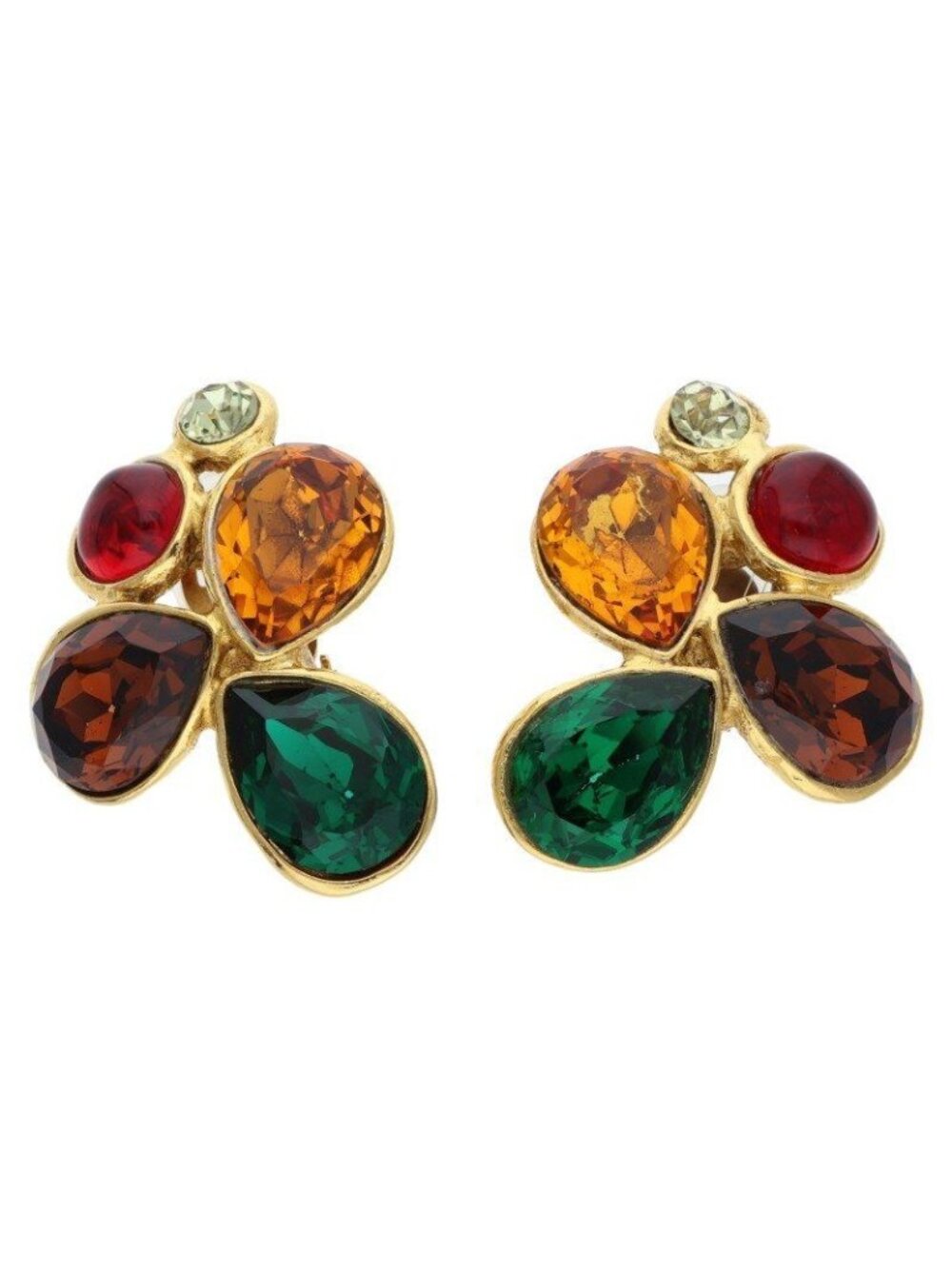 Chanel Gripoix Color Stone Single Earring